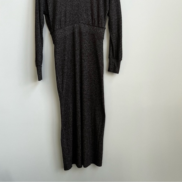 Anthropologie Daily Practice Barre Midi V-neck Rib Knit Sweater Dress Hipster - Picture 16 of 16